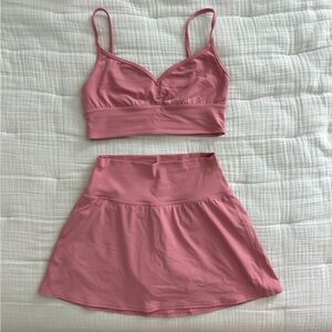 Lululemon Athletica Pink Align skort Set Bra 8 skort 6